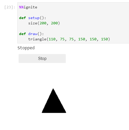 triangle() example